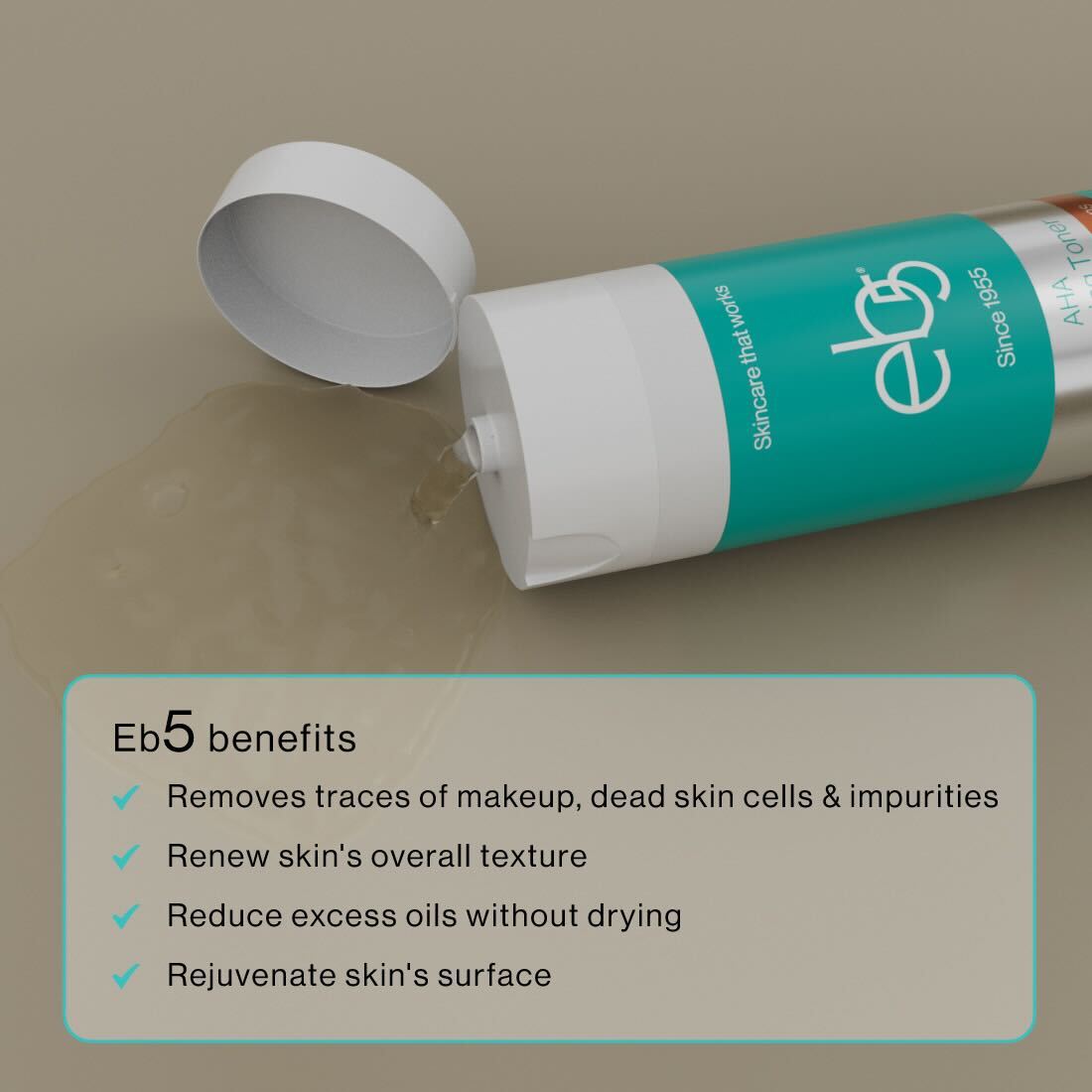 eb5 anti aging toner for men - hydrating and brightening